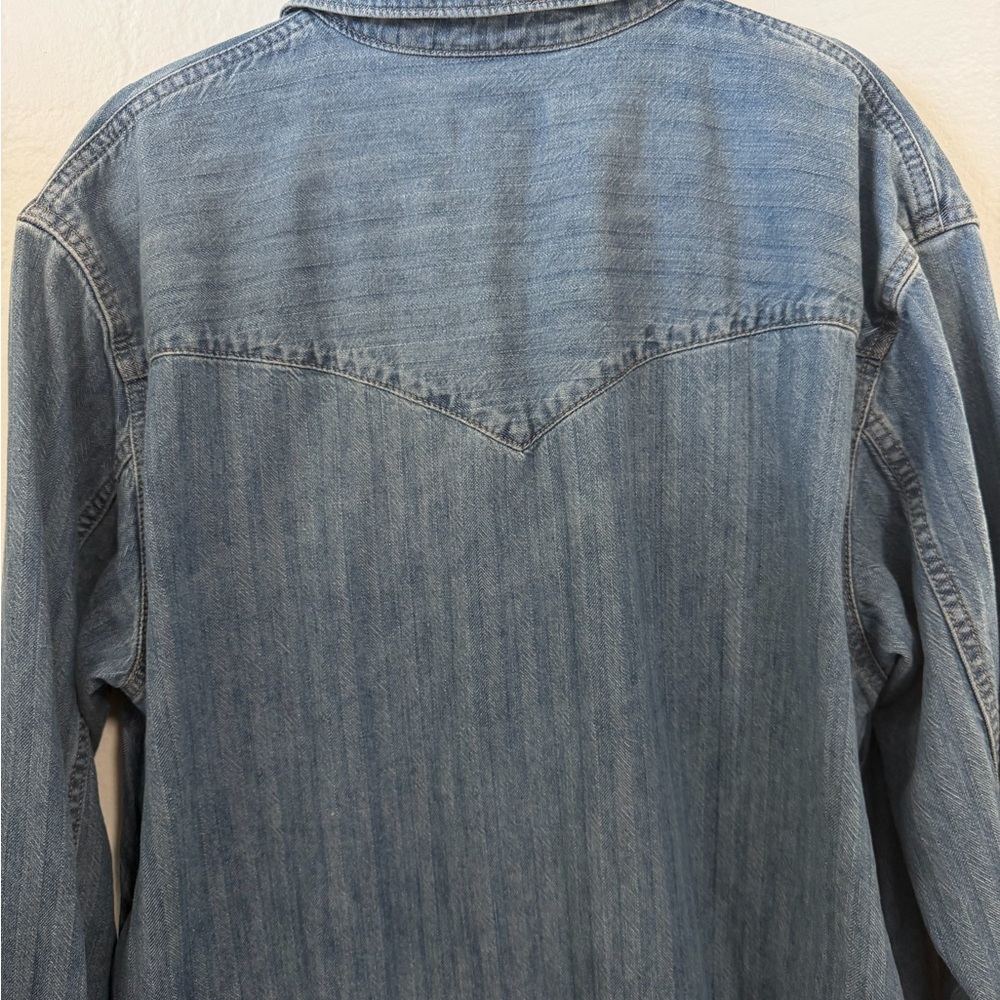Universal Thread Blue Denim Button-Down Dress, Me… - image 7